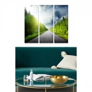 MDF93596767 Multicolor Decorative MDF Painting (3 Pieces)