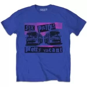 The Sex Pistols - Pretty Vacant Coaches Unisex XX-Large T-Shirt - Blue