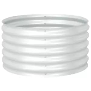 Vidaxl Garden Raised Bed 80X80X44cm Galvanised Steel - Silver