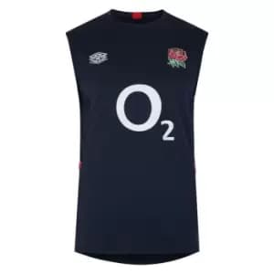 Umbro England Rugby Sleeveless Shirt 2023 2024 Adults - Blue
