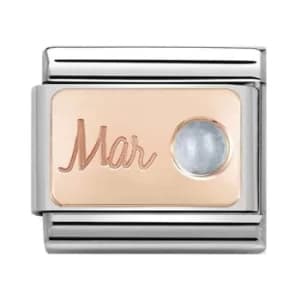 Nomination CLASSIC Rose Gold March Aquamarine Charm 430508/03