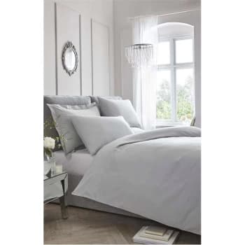Appletree Signature Plain Dye 100% Cotton Duvet Set - Silver