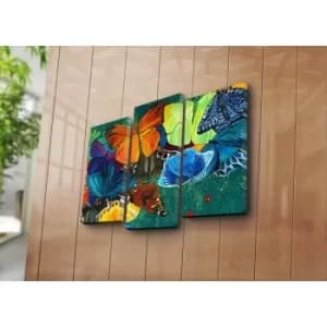 3KBPAT-14 Multicolor Decorative Canvas Painting (3 Pieces)