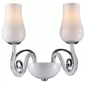 Italux Lybra - Modern Wall Lamp White 2 Light , E14