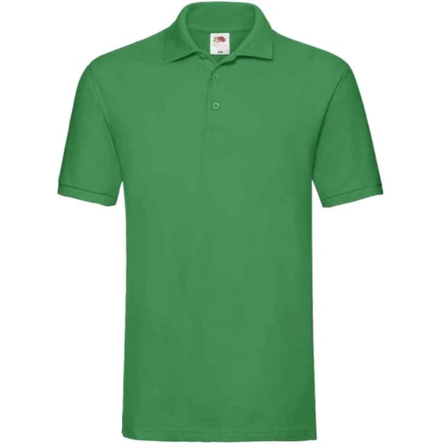 Fruit Of The Loom Fruit of the Loom Men Premium Cotton Pique Polo Shirt in Green Size: Small Green S Male 5063527579072