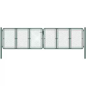 Vidaxl - Garden Gate Steel 400x100cm Green Green