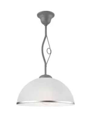 Retro Ii New Colours Dome Pendant Ceiling Lights Silver, 1x E27