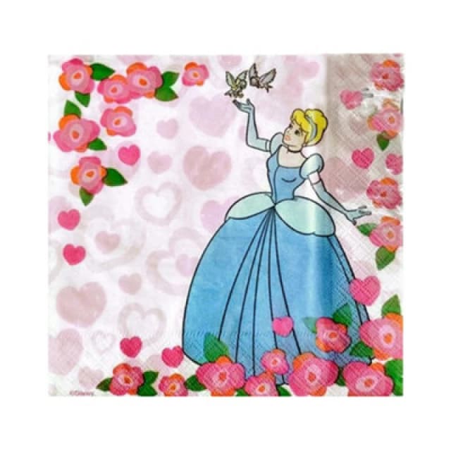 Disney Princess 2 Ply Cinderella Napkins (Pack of 20) Pink unisex