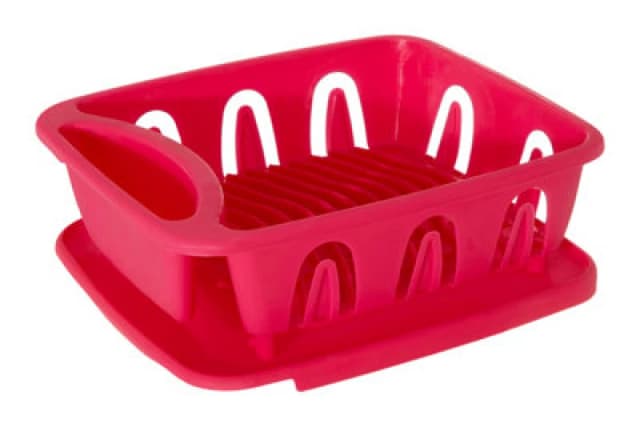 Interiors by Premier Laurie Plastic Dish Drainer with Removable Tray Pink