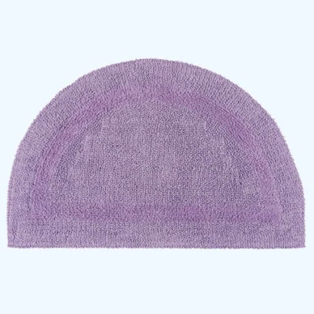 Homescapes Luxury Reversible Semi Circle Bath Mat - Lilac