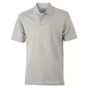 James and Nicholson Unisex Basic Polo Shirt (3XL) (Grey Heather) - Grey Heather