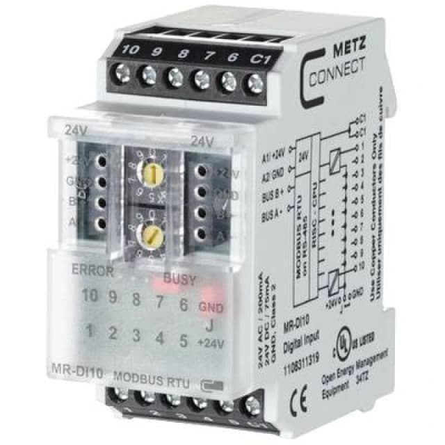 Metz Connect Metz Connect MR-DI10 Modbus RTU 24 V AC, 24 V DC 85 mA Content 1108311319