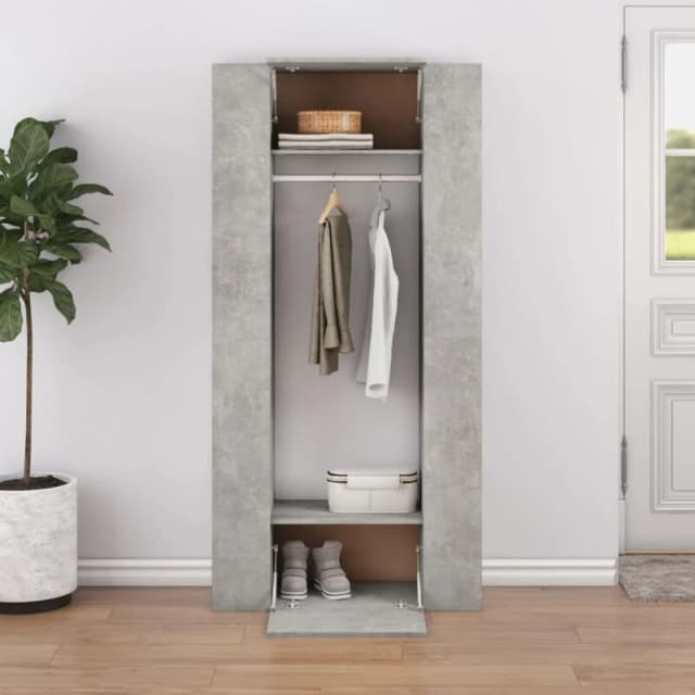 Vidaxl Hallway Cabinets 2 Pcs Concrete Grey Engineered Wood, Grey 3082039