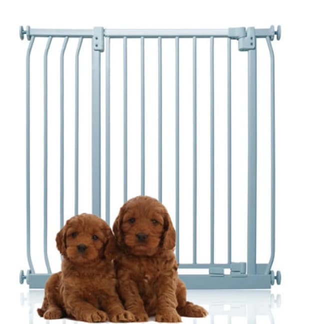 Bettacare Extra Tall Elite Dog Gate, 89Cm - 98Cm, Matt Grey, Extra Tall 96.8Cm In Height, Pressure Fit Pet Gate