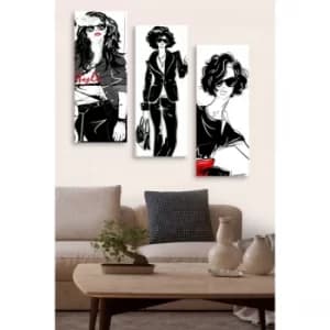 MDF0052 Multicolor Decorative MDF Painting (3 Pieces)