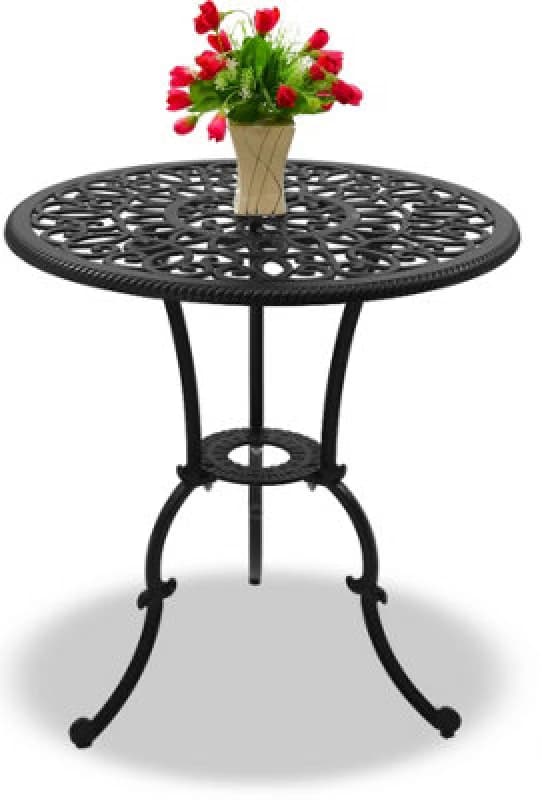 CENTURION SUPPORTS Centurion Supports - bangui Garden & Patio Black Cast Aluminium Bistro Table Bangui Table Black