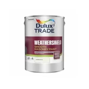 Dulux Trade Weathershield Smooth Masonry Paint - Jasmine White - 5L - Jasmine White