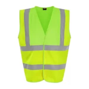 PRO RTX Unisex Adult Sleeveless Hi-Vis Vest (3XL) (Hi Vis Yellow/Lime Green)
