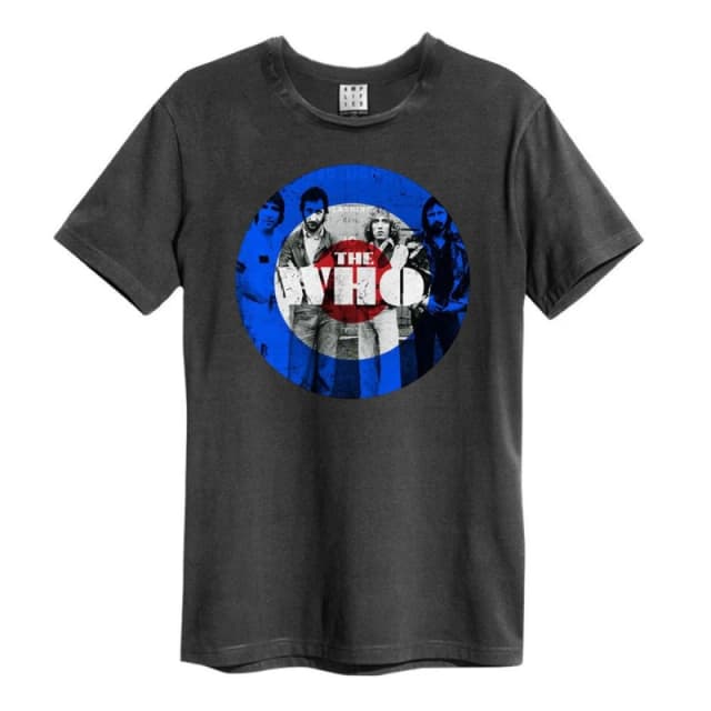 Amplified Amplified Men Target The Who T-Shirt in Charcoal Size: Small Charcoal S Male 5063470092475