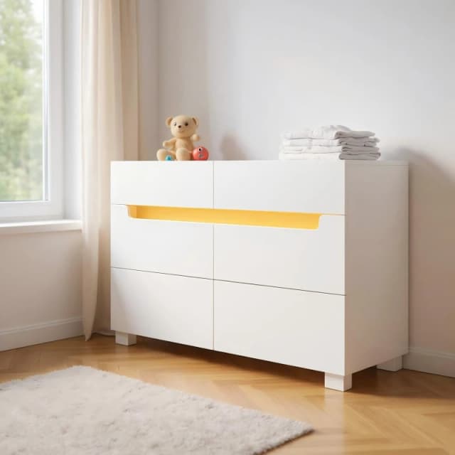 Urban Meuble Modern White Cabinet with Ample Storage White unisex one size