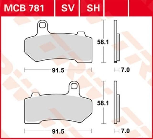TRW Sinter Street MCB781SH Brake pad set Brake Pad Set, disc brake (402)