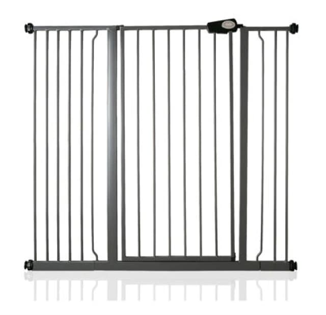 Safetots Extra Tall Metal Safety Gate Pressure Fit, 87.9Cm - 95.5Cm, Matt Black, 104Cm In Height, Extra Tall Baby Gate