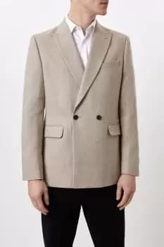 Mens Slim Fit Basket Weave Blazer