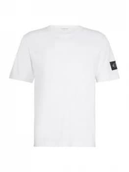 Calvin Klein Jeans Ck Jeans Monogram Sleeve Badge T-Shirt - White