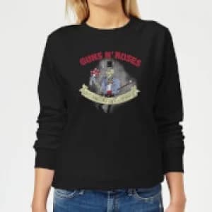 Guns N Roses Jungle Skeleton Womens Sweatshirt - Black