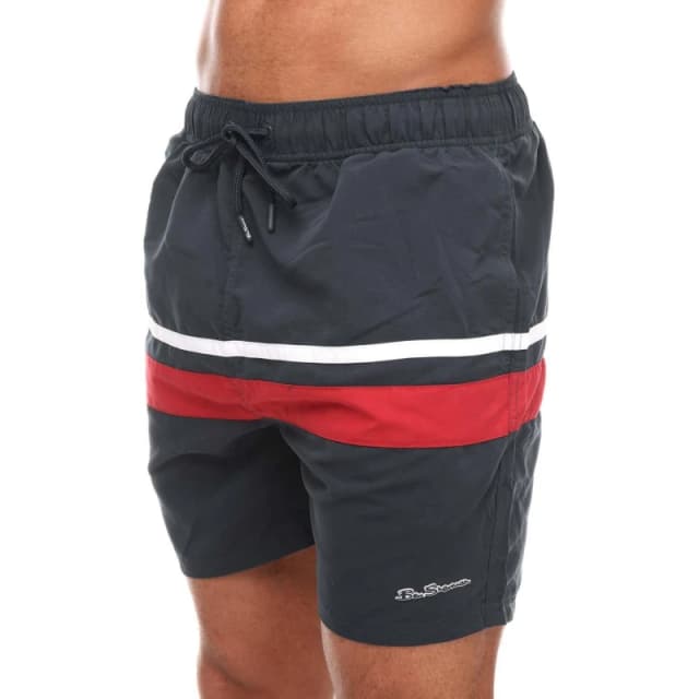 Ben Sherman Vilanculas Swim Shorts - navy red white navy red white M