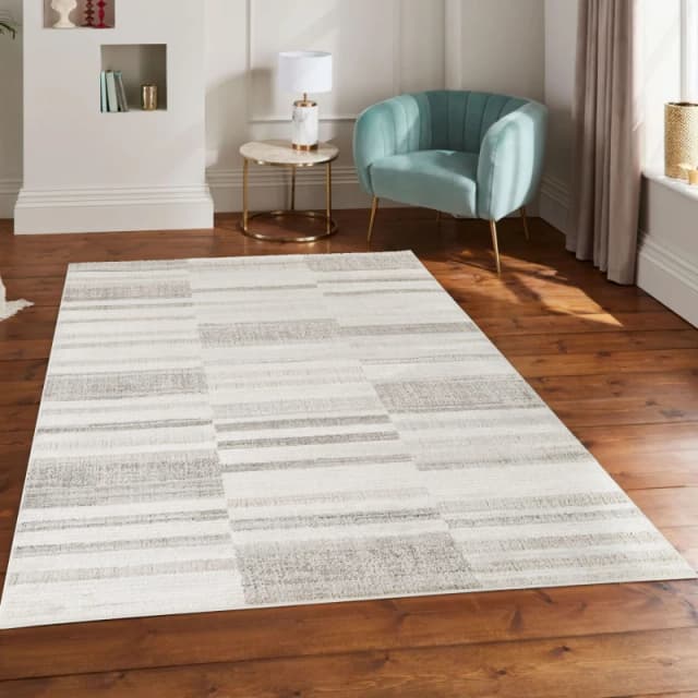 Mabel Modern Contemporary Living Room Area Rug - Abstract Seamless Geometric Design Stone-Patch 200X290 Cm