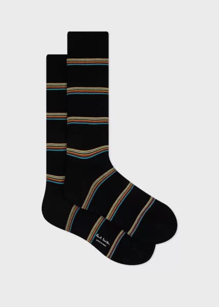 Paul Smith Black Block 'Signature Stripe' Socks