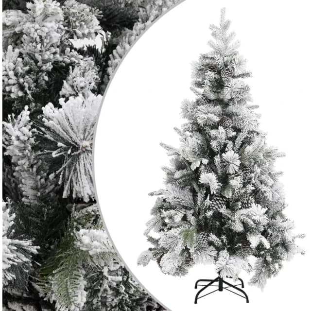 VIDAXL Vidaxl - Christmas Tree with Flocked Snow&Cones 195cm pvc&pe 8720286767085