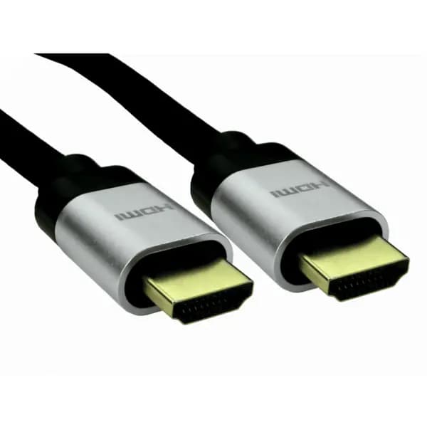 Cables Direct 2m HDMI 2.1 Cable in Black with Silver Connectors