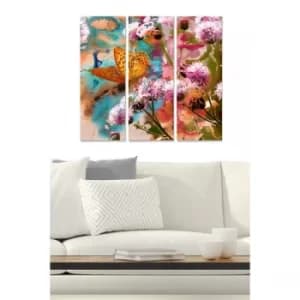 MDF206635840 Multicolor Decorative MDF Painting (3 Pieces)