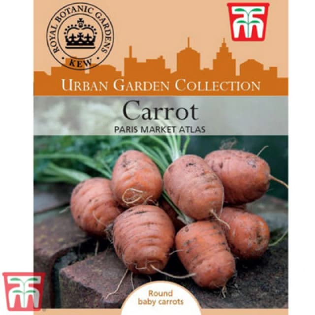 Thompson & Morgan Carrot Paris Market Atlas 25 Percent 1 Seed Packet (500 Seeds)