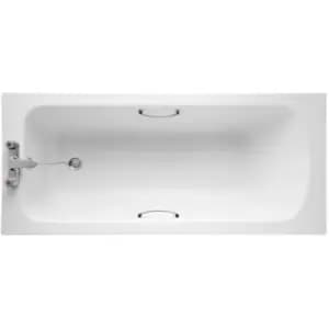 Sandringham 21 1700mm x 700mm Bath with Handgrips and Tread - 2 Tap Hole - Armitage Shanks