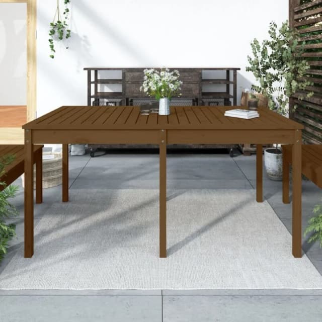 VIDAXL Garden Table Honey Brown 159.5x82.5x76cm Solid Wood Pine Vidaxl 8720845691097