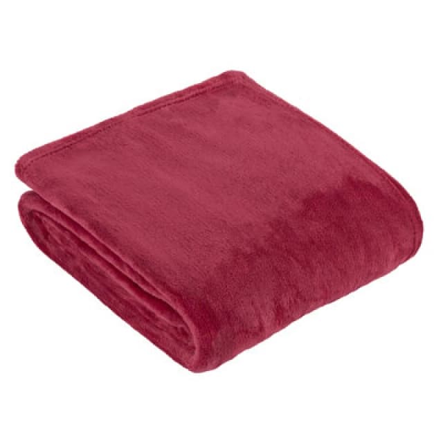 Furn Furn Harrow Fleece Throw in Red Size: 140cm x 180cm Red 140cm x 180cm Unisex 5025532831224