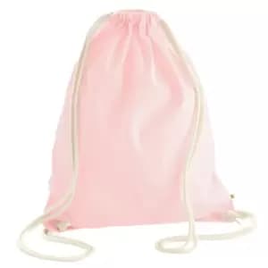 Westford Mill EarthAware Organic Drawstring Bag (One Size) (Pastel Pink)