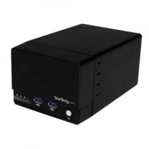 StarTech.com USB 3.0 Dual 3.5" SATA III Hard Drive RAID Enclosure with Fast Charge USB Hub & UASP