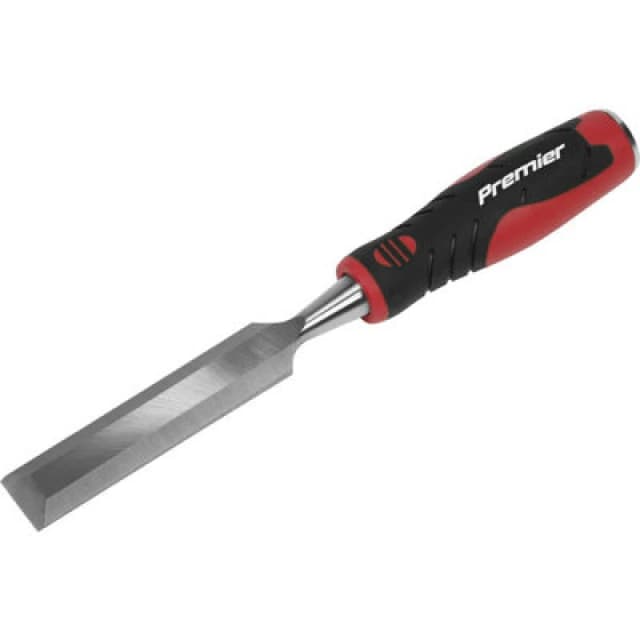 Loops 25mm Hammer-Thru Wood Chisel - Bevel Edged Blade - Chrome Vanadium Steel Metallics