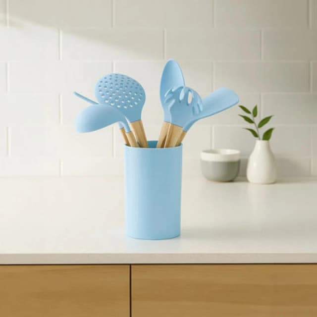 Premier Housewares Zing 7 Piece Utensil Set Blue