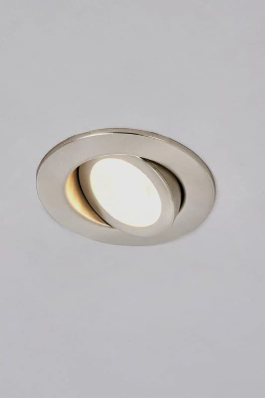 Spa Eden LED Tiltable Fire Rated Downlight 7W Dimmable Tri-Colour CCT 60° Satin Nickel