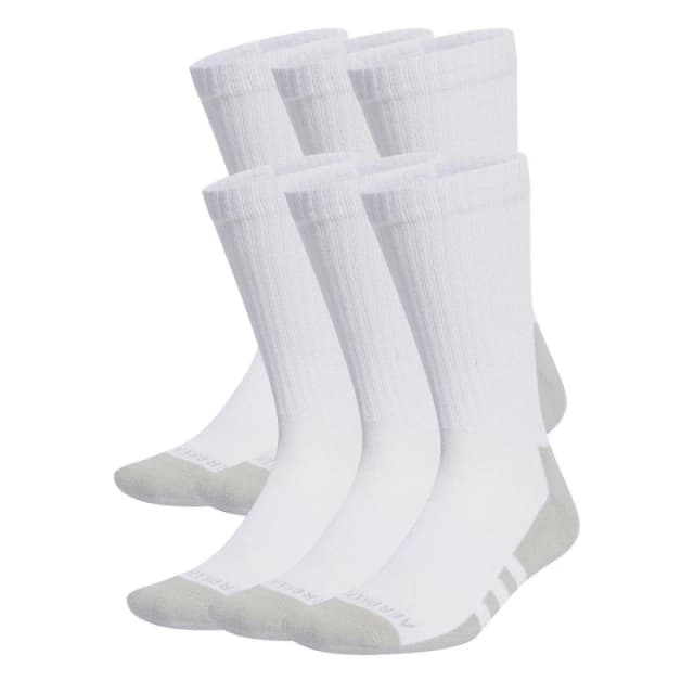 adidas Aeroready Crew 6 Pack Socks Mens - White White 1 - 6