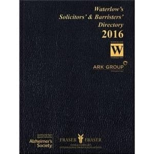 Waterlow's Solicitors' and Barristers' Directory: 2016 by Ark Group (Paperback, 2016)