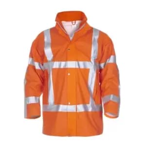 Neer Multi Hydrosoft Flame Retardant Anti-static High Visibility Waterproof Parka Orange - Size S