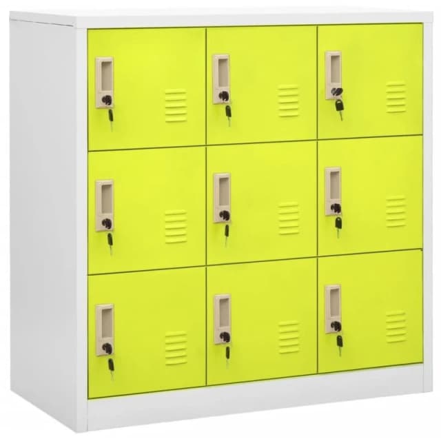 VIDAXL Locker Cabinet Light Grey and Green 90x45x92.5cm Steel Vidaxl 8720286566527