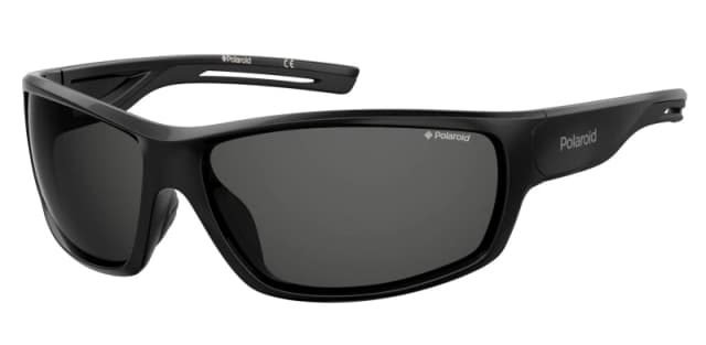 Polaroid Polaroid Men Sport Wrap Black Grey Polarized Sunglasses Black One Size Male 716736242767