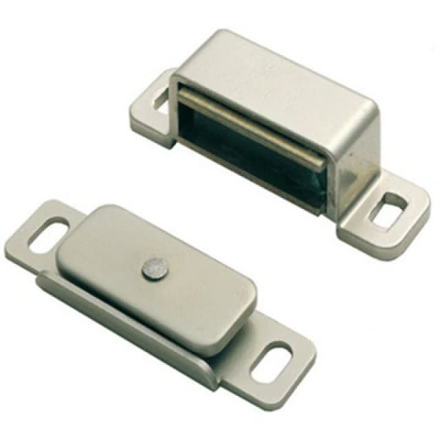 Loops Magnetic Cupboard Door Catch 36.5mm Fixing Centres 3.5kg Pull Nickel Plated Metallics unisex